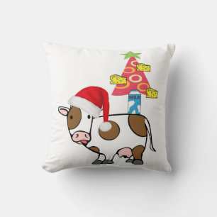Weihnachts-Wurfkissen, Kuh-Land Milch Käse Kissen