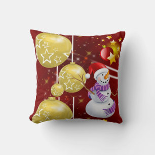Weihnachts-Wurfkissen Schneemann Kissen