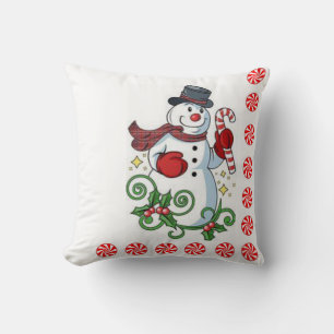 Weihnachts-Wurfkissen Schneemann Kissen