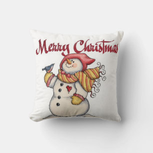 Weihnachts-Wurfkissen/Schneemann Kissen