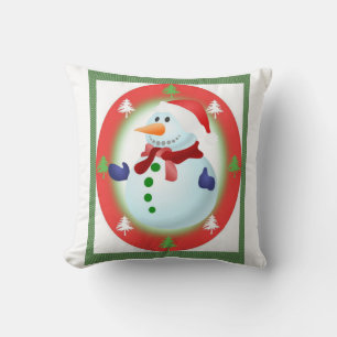 Weihnachts-Wurfkissen Schneemann Kissen