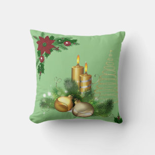 Weihnachts-Wurfkissen, Weihnachtskerze Kissen