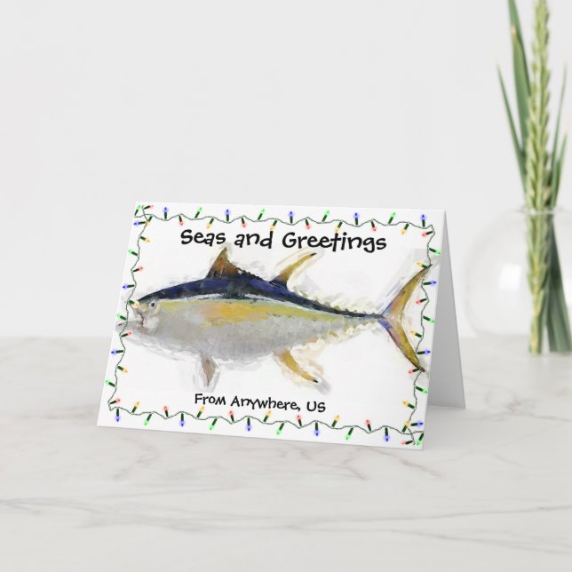 Weihnachts-Yellowfin-Weihnachtskarte Feiertagskarte (Vorderseite)