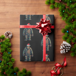Weihnachts-Yeti-Design Geschenkpapier