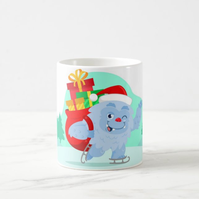 Weihnachts-Yeti-Tasse Kaffeetasse (Mittel)
