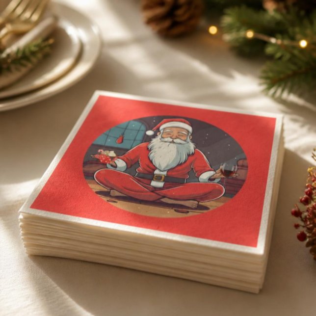 Weihnachts-Yoga-Pose Serviette (Von Creator hochgeladen)