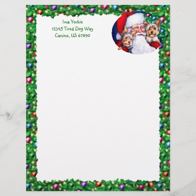 Weihnachts-Yorkies (Vorderseite)