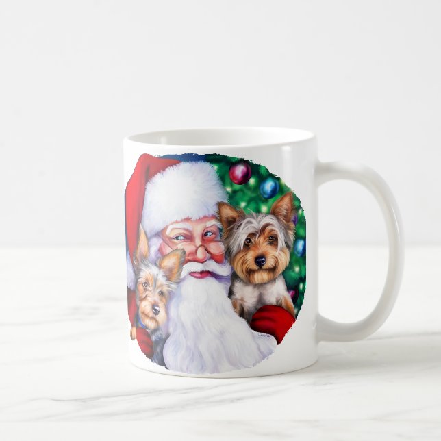 Weihnachts-Yorkies Kaffeetasse (Rechts)