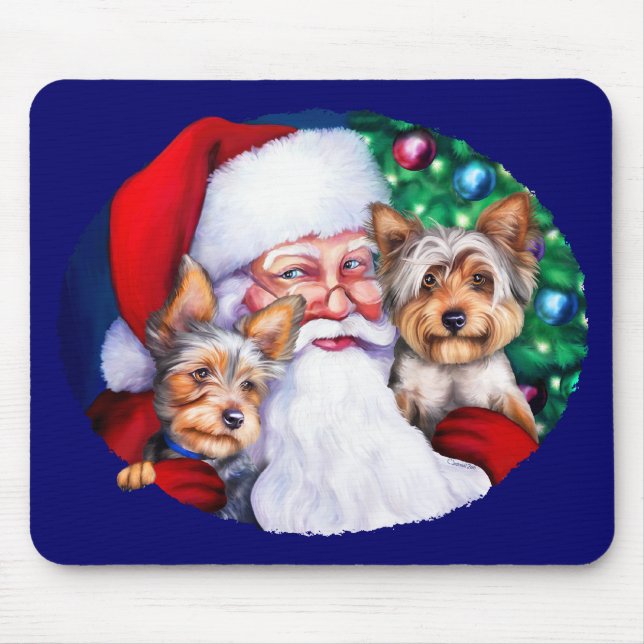 Weihnachts-Yorkies Mousepad (Vorne)