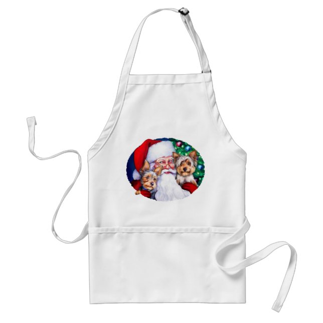 Weihnachts-Yorkies Schürze (Vorne)