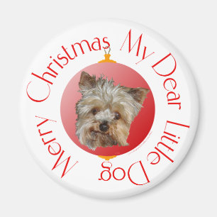 Weihnachts-Yorkshire-Terrier Magnet