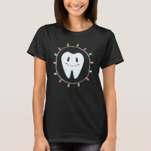 Weihnachts-Zahnarzt Zahn im Weihnachtslicht T-Shirt