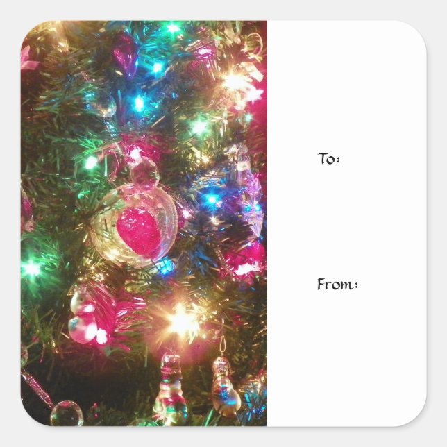 Weihnachts-Zaubertipps/Stickers Quadratischer Aufkleber (Vorderseite)