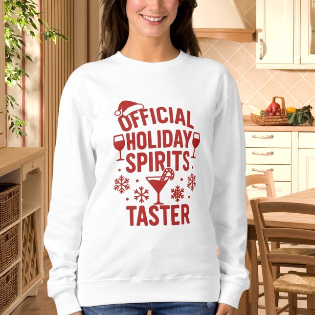Weihnachts-Zitat lustige Party Spirituosen rot sch Sweatshirt (Von Creator hochgeladen)