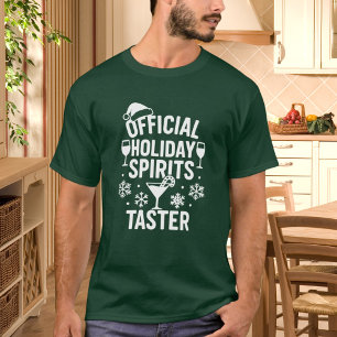 Weihnachts-Zitat lustiges Party Spirituosen-Grün T-Shirt