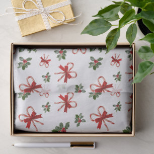 Weihnachts-Zuckerhut-Streifen-Muster Seidenpapier