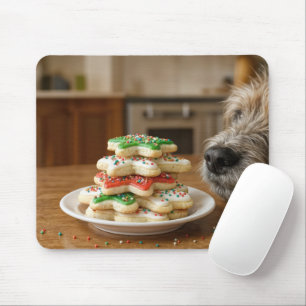 Weihnachts-Zuckerkekse mit Hunde-Nase Mousepad