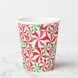 Weihnachts-Zuckerrohr-Druck Party-Papierbecher Pappbecher