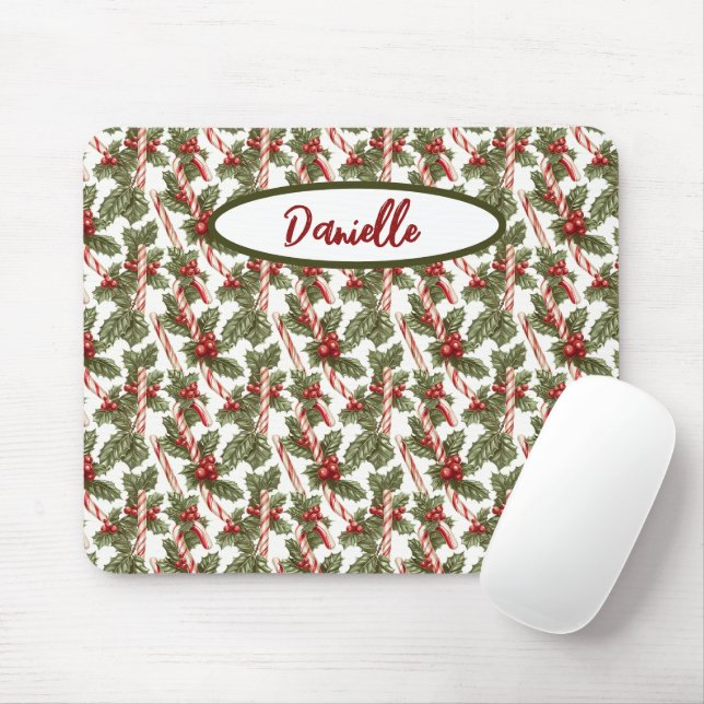 Weihnachts-Zuckerstange Mousepad (Mit Mouse)