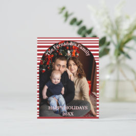 Weihnachts-Zuckerstangen-Streifen Custom Postkarte