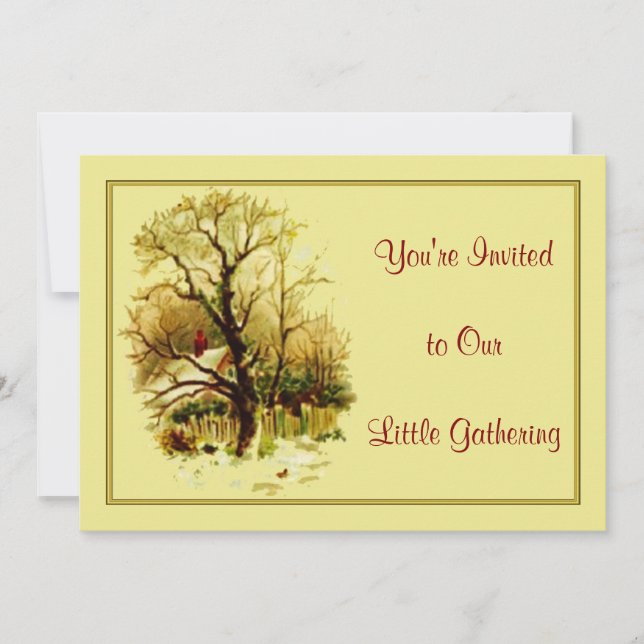 Weihnachts-Zuhause-Einladungen Einladung (Vorderseite)