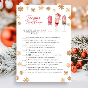 Weihnachts-Zungenbrecher-Spiel Feiertagskarte