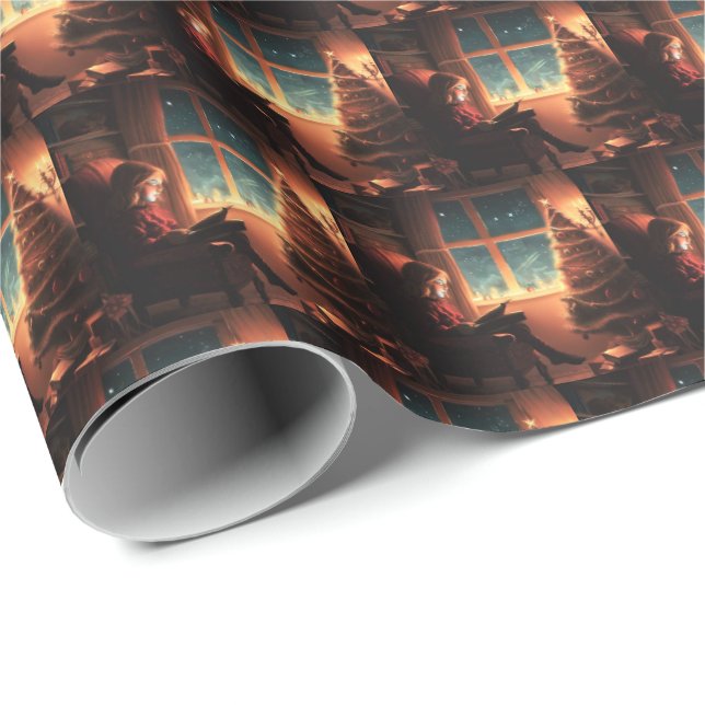 Weihnachtsabend 3 geschenkpapier (Rolleneckpunkt)