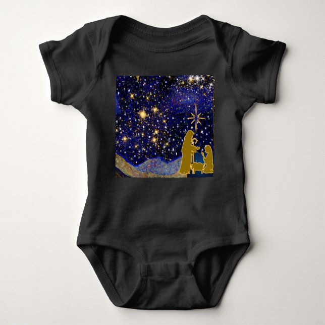 Weihnachtsabend Baby Strampler (Vorderseite)