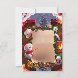 Weihnachtsabend Blank Einladungskarte