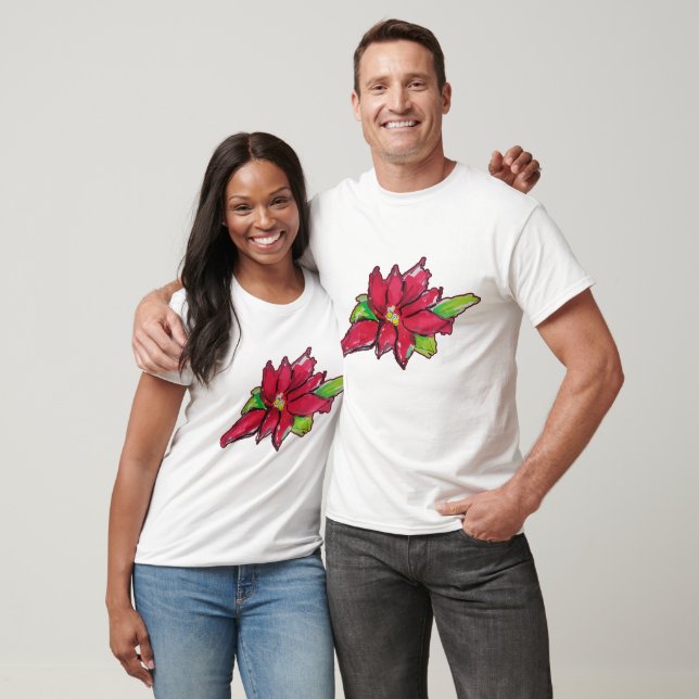 Weihnachtsabend-Blume T-Shirt (Unisex)