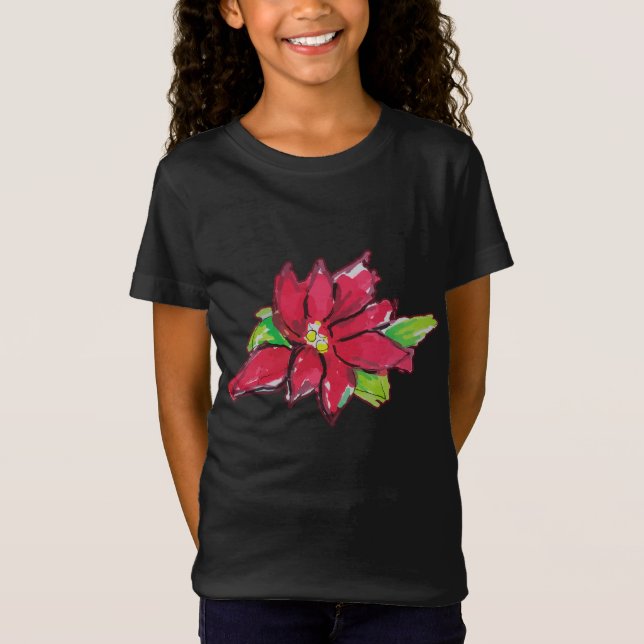 Weihnachtsabend-Blume T-Shirt (Vorderseite)