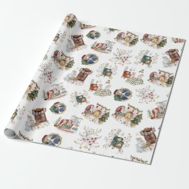 Weihnachtsabend Cosy Little Ons bei Zuhause Gift Geschenkpapier
