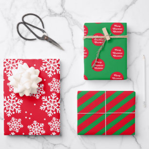 Weihnachtsabend farbig geschenkpapier set