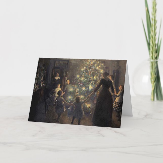 Weihnachtsabend Feiertagskarte (Vorderseite)