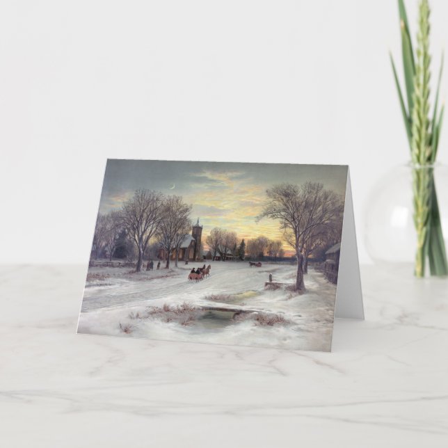 Weihnachtsabend Feiertagskarte (Vorderseite)