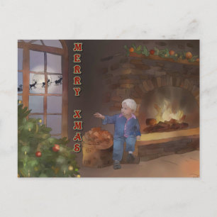Weihnachtsabend Feiertagspostkarte