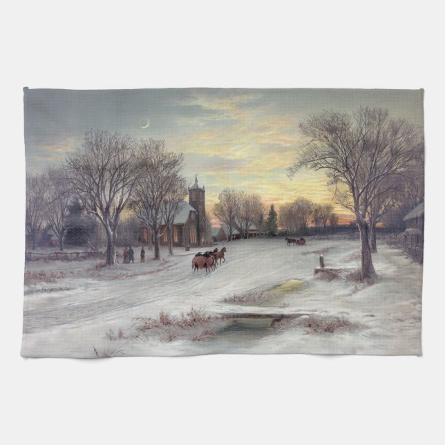 Weihnachtsabend Handtuch (Horizontal)