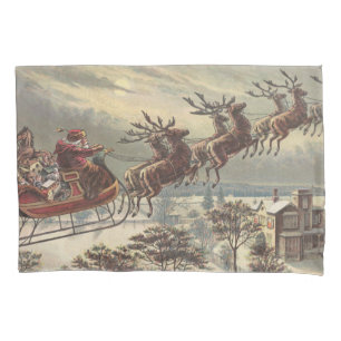 Weihnachtsabend im viktorianischen Stil mit Santa  Kissenbezug