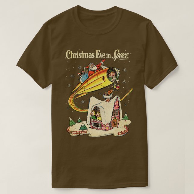 Weihnachtsabend im Weltraum T-Shirt (Design vorne)