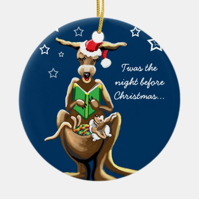 Weihnachtsabend in Australien Keramik Ornament (Vorne)