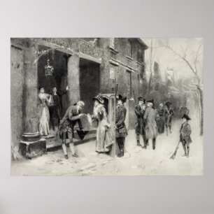 Weihnachtsabend in der Kolonialzeit - Poster/Druck Poster
