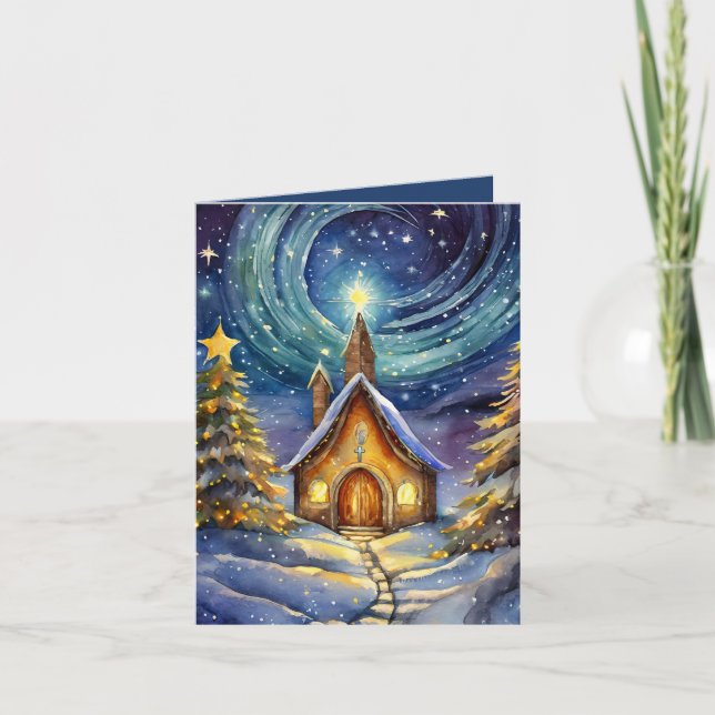 Weihnachtsabend Karte (Vorderseite)