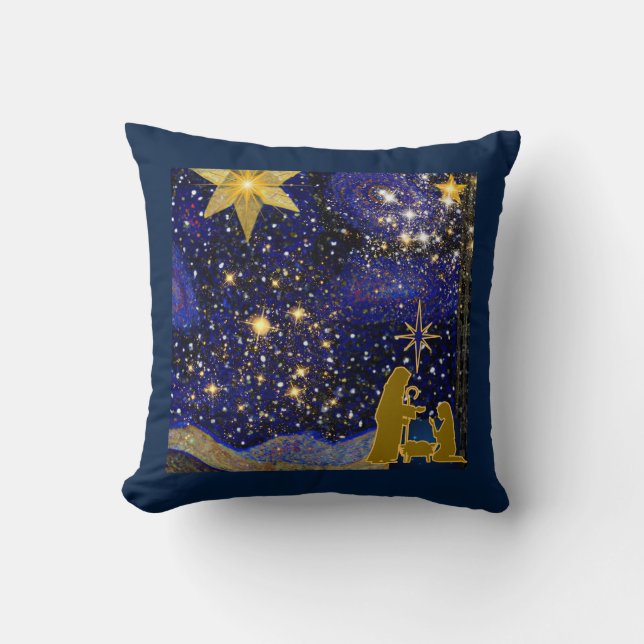 Weihnachtsabend Kissen (Vorderseite)