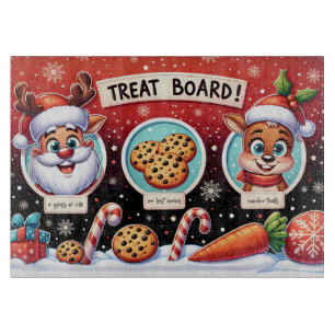 Weihnachtsabend Leckerei Board Geschenk Milch un Schneidebrett