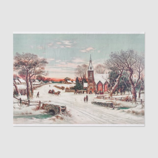Weihnachtsabend mit Hoover & Son Malerei Seidenpapier (Vorderseite)