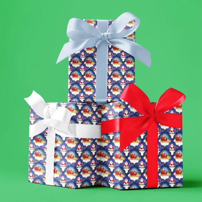 Weihnachtsabend mit Santa & Rudolph Geschenkpapier Set (Von Creator hochgeladen)