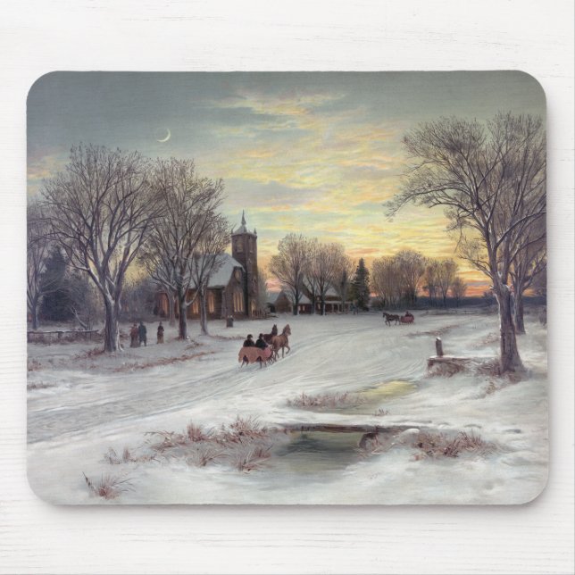 Weihnachtsabend Mousepad (Vorne)
