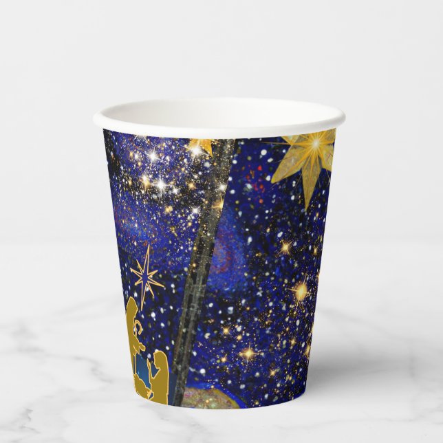 Weihnachtsabend Pappbecher (Vorderseite)