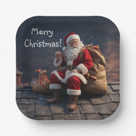 Weihnachtsabend Pappteller