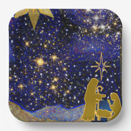 Weihnachtsabend Pappteller